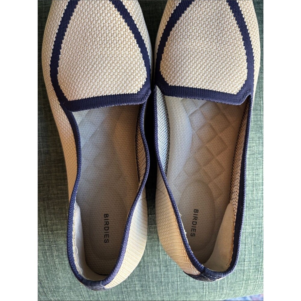 Birdies the blackbird flats loafers eggshell navy  Ballet Flats women 9.5 EUC - Picture 10 of 11